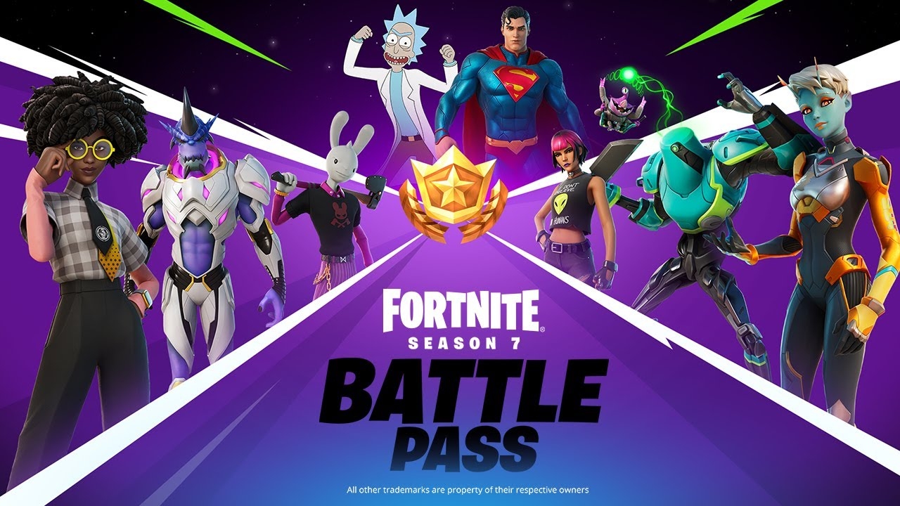 A promotional image for a Battle Pass in Fortnite Battle Royale.