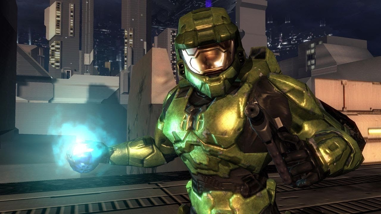 A screenshot from Halo 2's campaign demo at E3 2003.