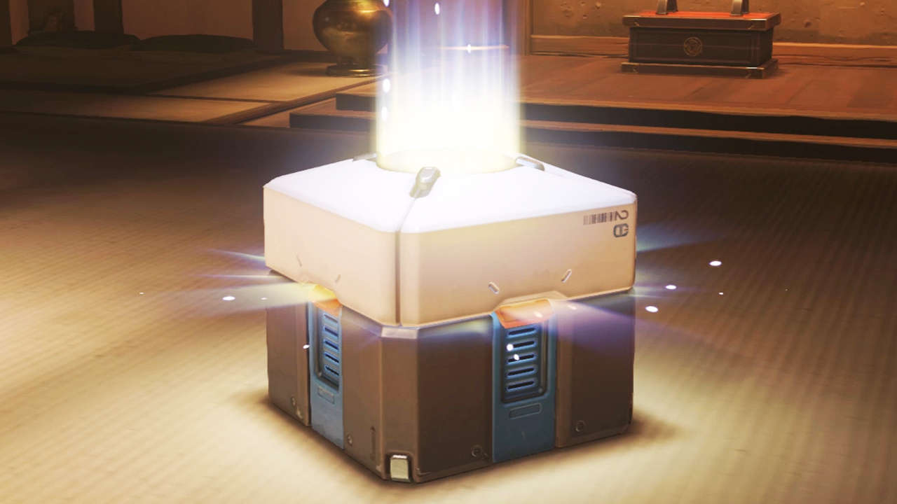 A screenshot of a loot box being opened in Overwatch.