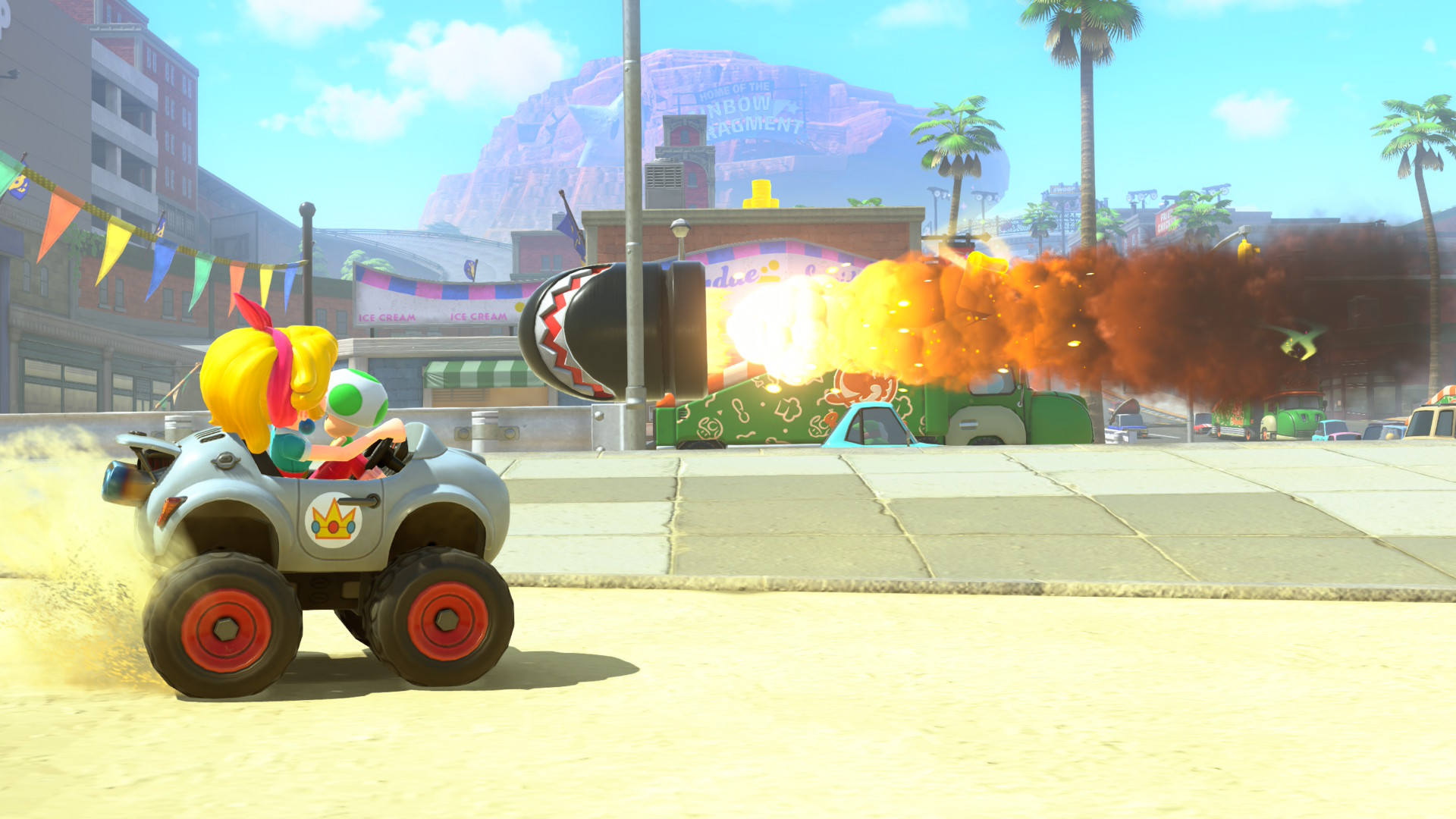 A screenshot from Mario Kart World.