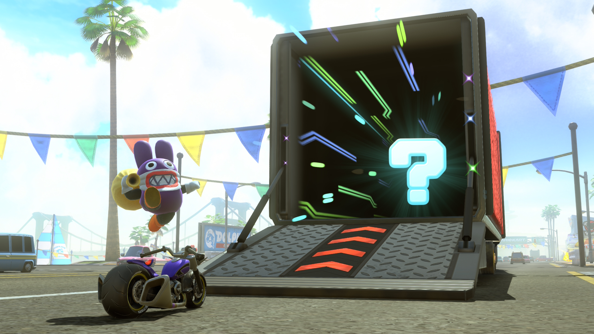 A screenshot from Mario Kart World.