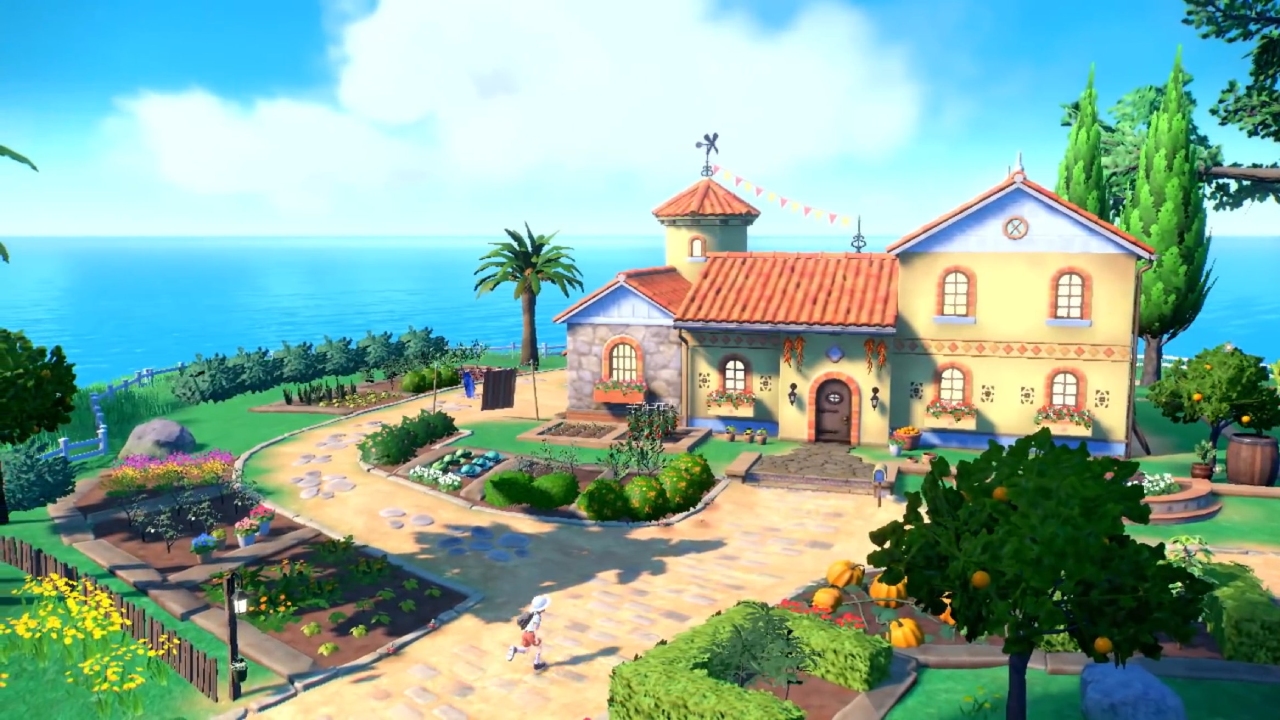 A screenshot of the player's home in Pokémon Scarlet.