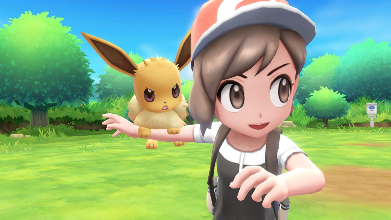 A screenshot from Pokémon: Let's Go, Eevee!.
