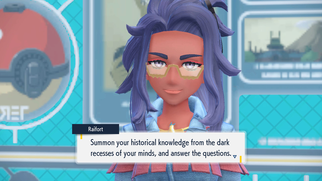 A screenshot of Raifort from Pokémon Scarlet.