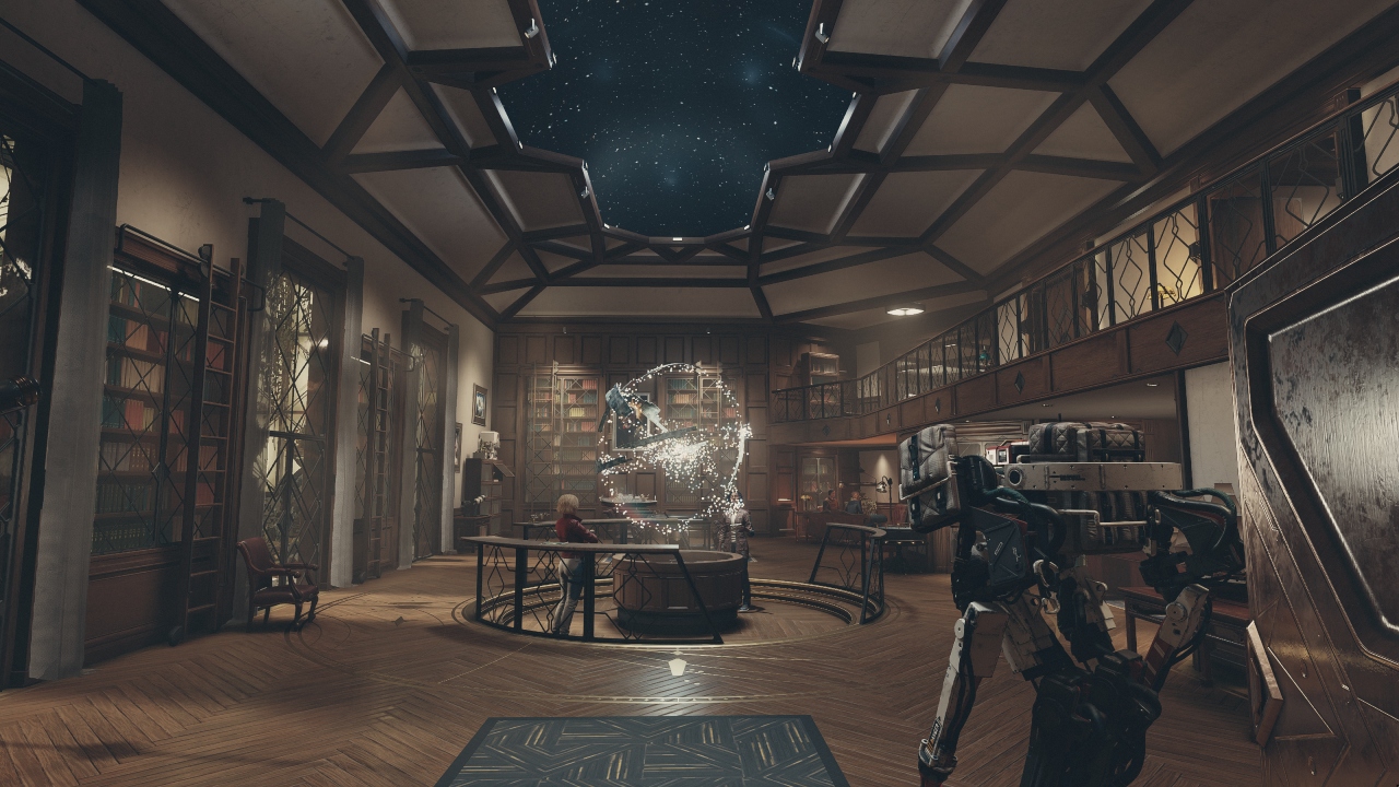 A screenshot of the Lodge from Starfield.