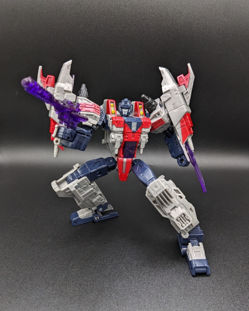 A picture of Cybertron Universe Starscream in robot mode.