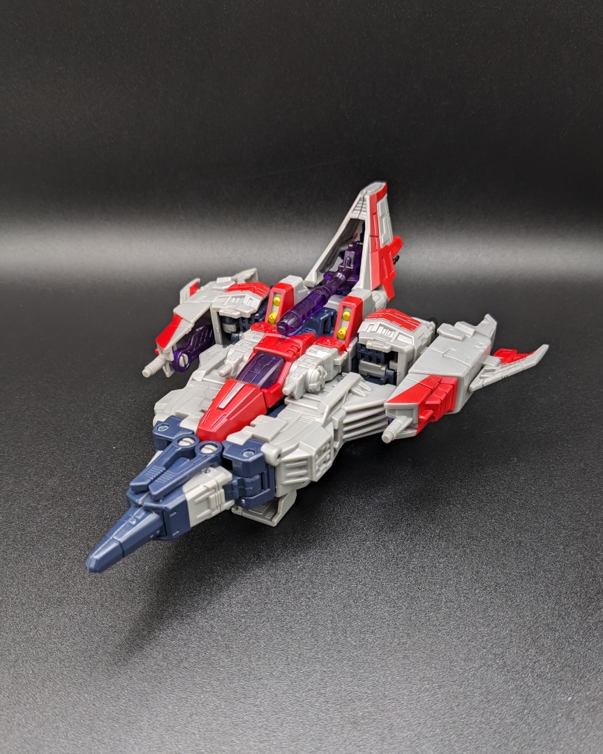 A picture of Cybertron Universe Starscream in vehicle mode.