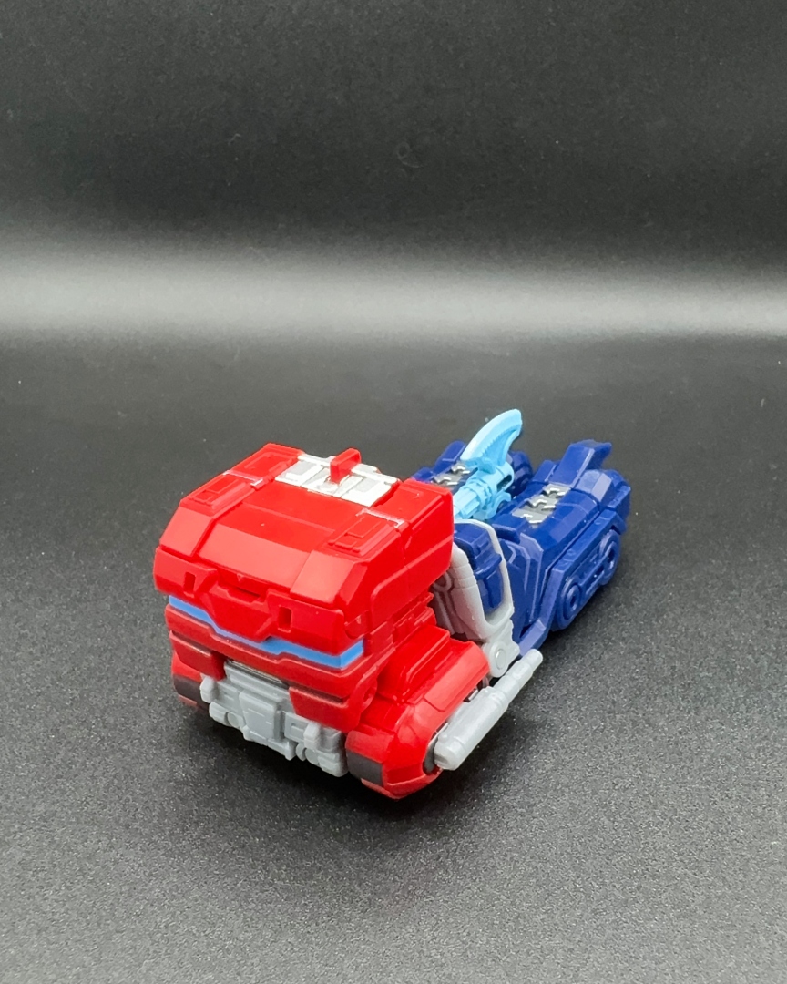 A picture of One Prime Changer Optimus Prime in vehicle mode.