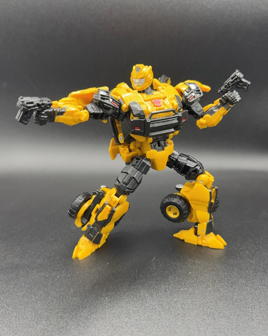 Bumblebee that shoves your smaller toys in lockers and steals their lunch money to go play Mortal Kombat A picture of Gamer Edition Bumblebee in robot mode.