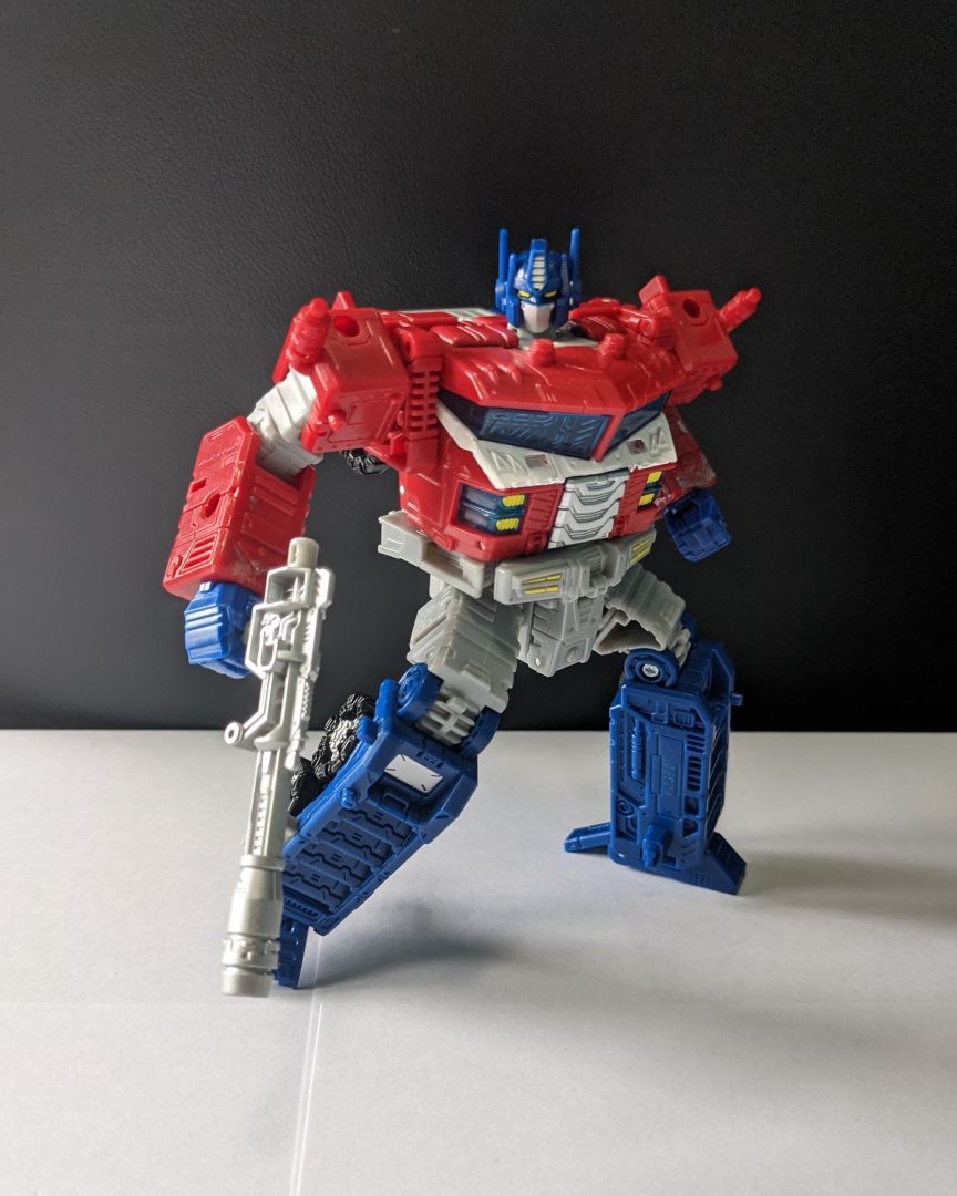 A picture of Galaxy Upgrade Optimus Prime's inner robot mode.
