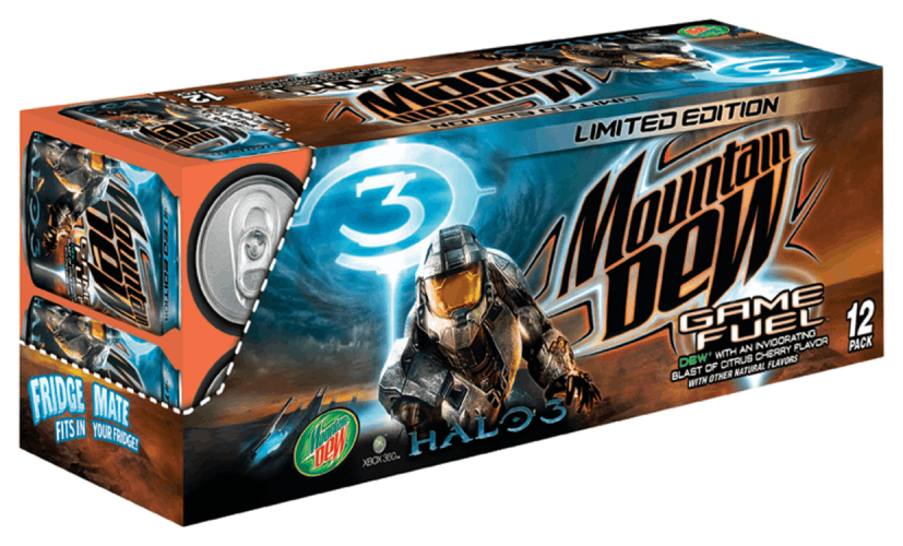A 12-pack of Halo 3 Game Fuel