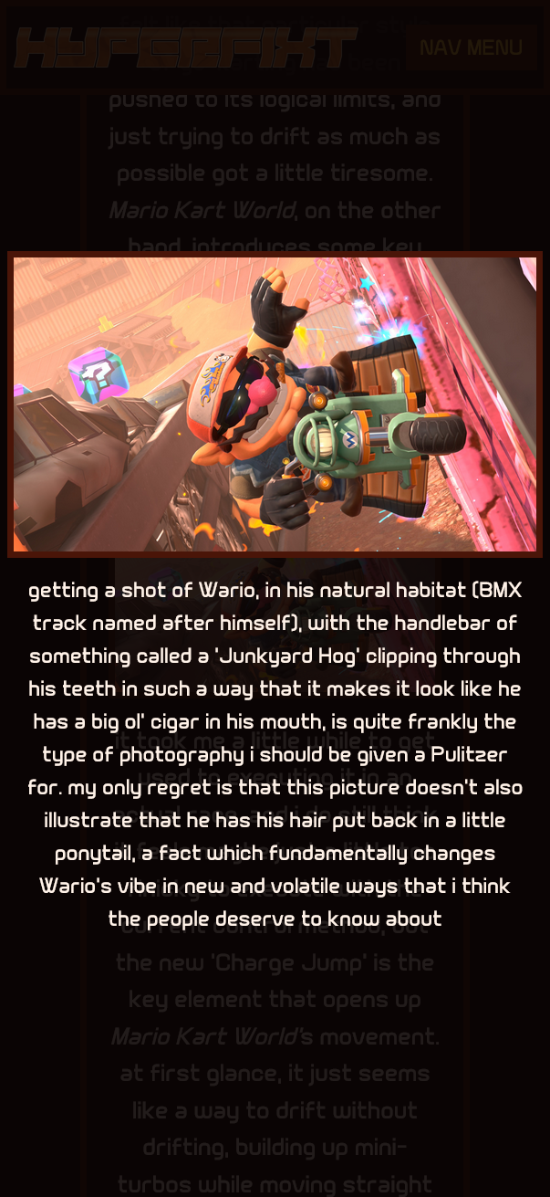 A screenshot displaying HYPERFIXT on mobile, specifically to highlight how the mobile theme displays 'hover-over' text as captions.