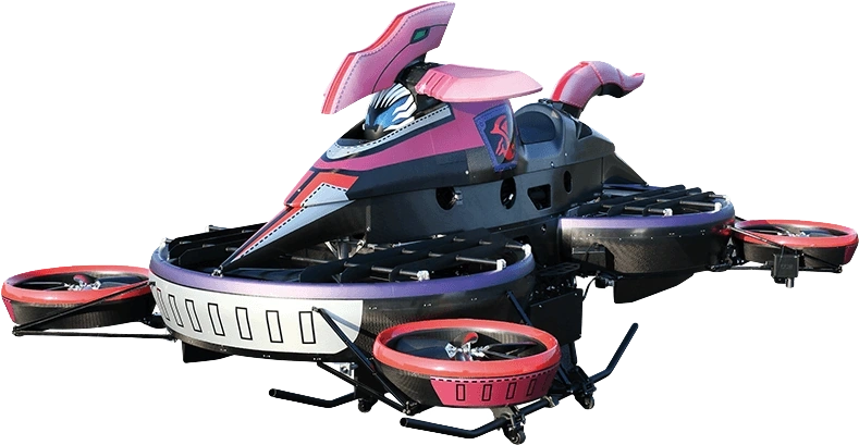 A picture of Vice in his Ptera Genome hoverbike form from Kamen Rider Revice.
